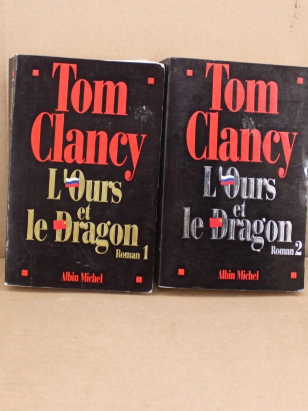 Lot 2 Livres Books - Tom Clancy - L'ours Et Le Dragon Roman 1-2 French